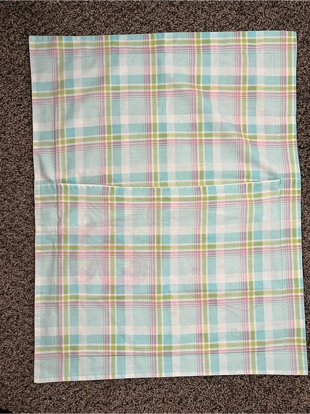 Butterfly Pillowcase Set | Turquoise Plaid | Camping, Travel & Kids Room